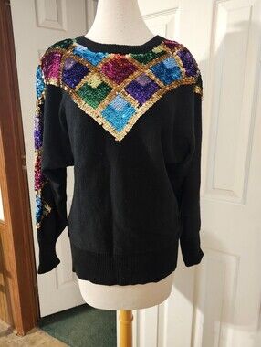 SML Sport Ltd vintage sequin sweaters. Size Medium.